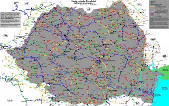 Harta rutiera a Romaniei 2018