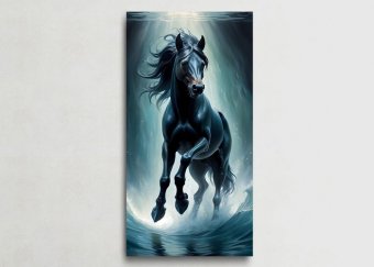 Tablou canvas - Mustang negru