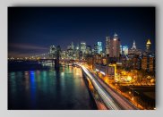 Tablou canvas -  Noapte instelata peste Manhattan