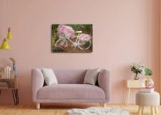 Tablou canvas - Bicicleta cu flori proaspete
