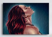Tablou canvas - Portret de fata in ploaie