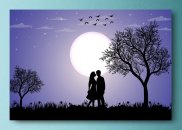 Tablou canvas - Romanta sub luna plina