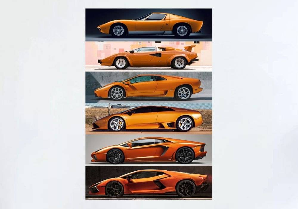 Lamborghini V 12 - Generatii - Foto Poster