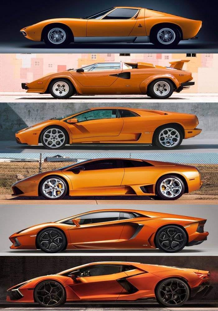 Lamborghini V 12 - Generatii - Foto Poster