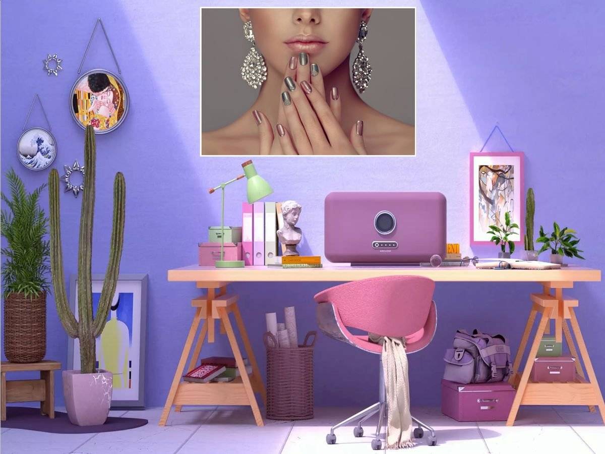 Poster beauty-Manichiura in tonalitati argintii 