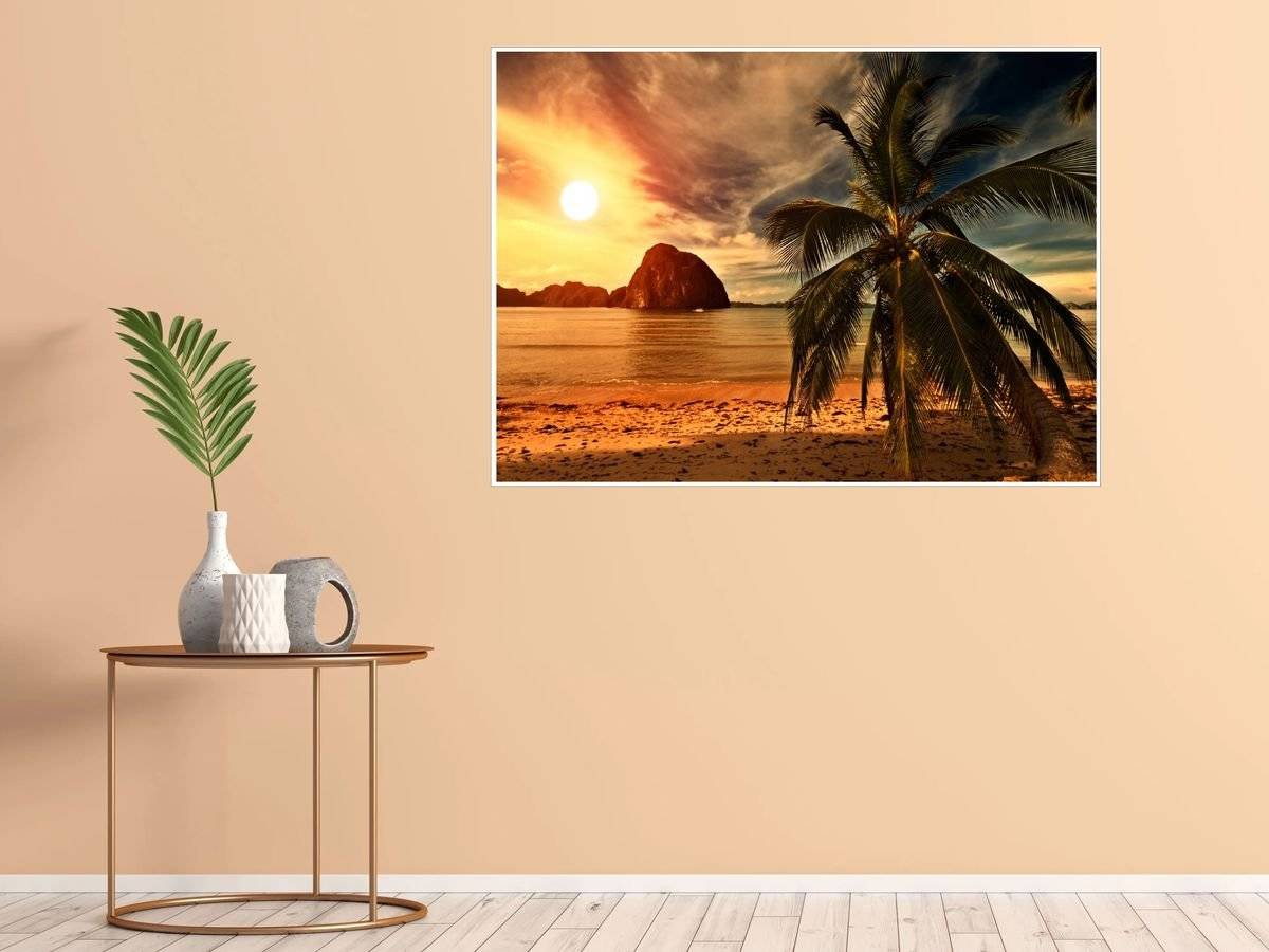 Poster natura - Plaja tropicala in asfintit 