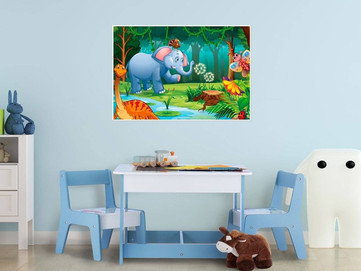 Poster copii - Armonie in jungla-foto poster decorativ