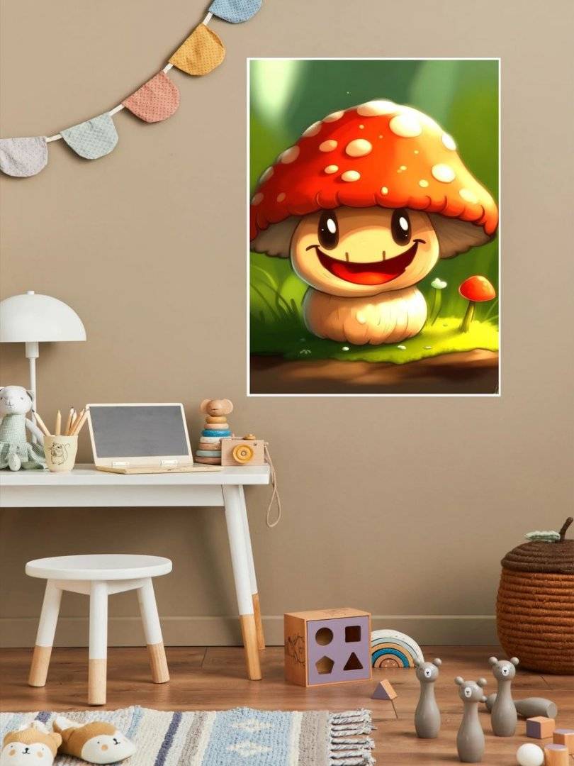 Poster copii-Ciupercuta vesela-foto poster decorativ 