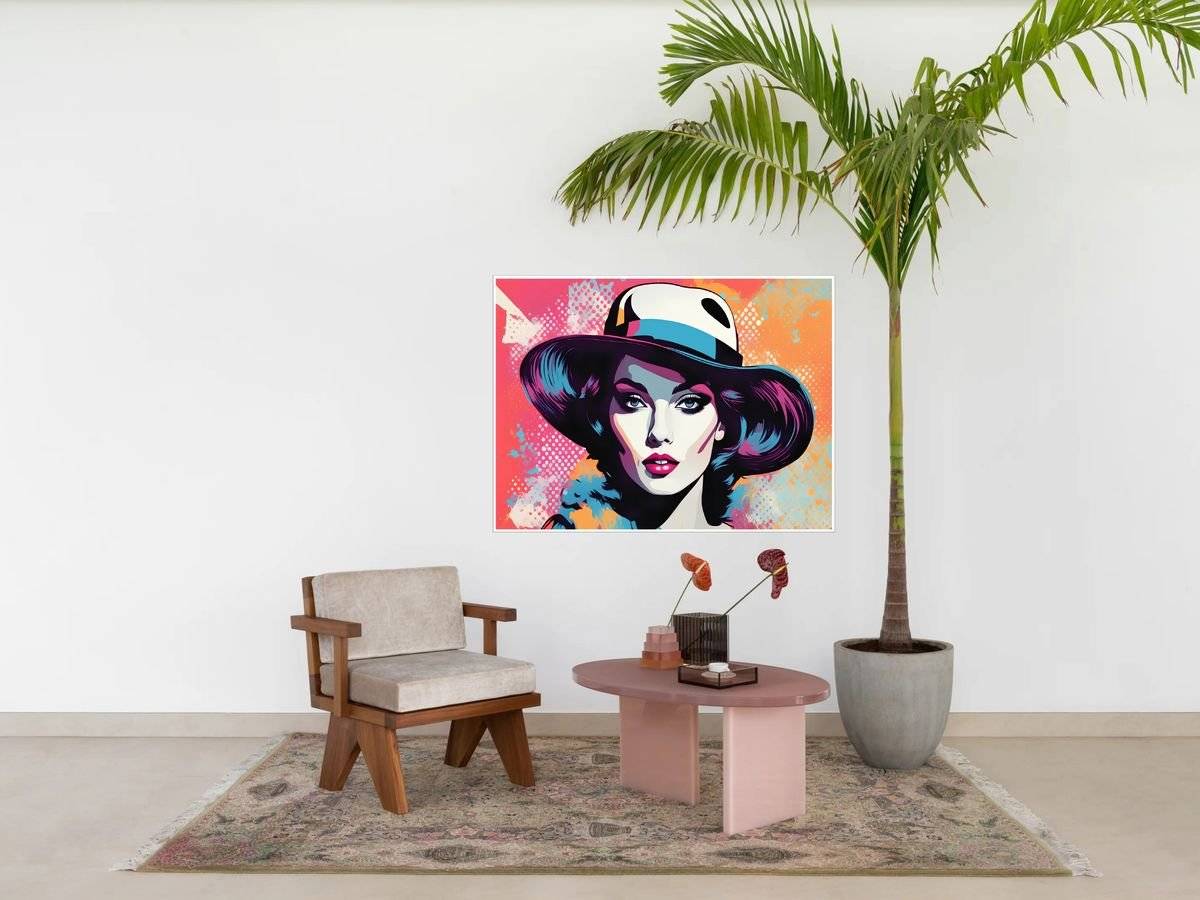 Poster abstract - Doamna chic