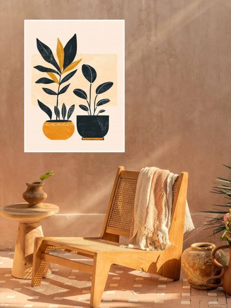 Poster boho art - Plante si lastari