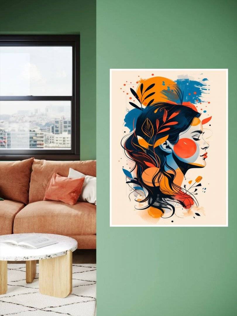 Poster boho art - Profil fata