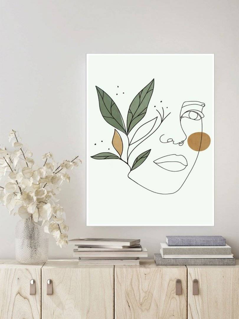 Poster boho art - Schita portret