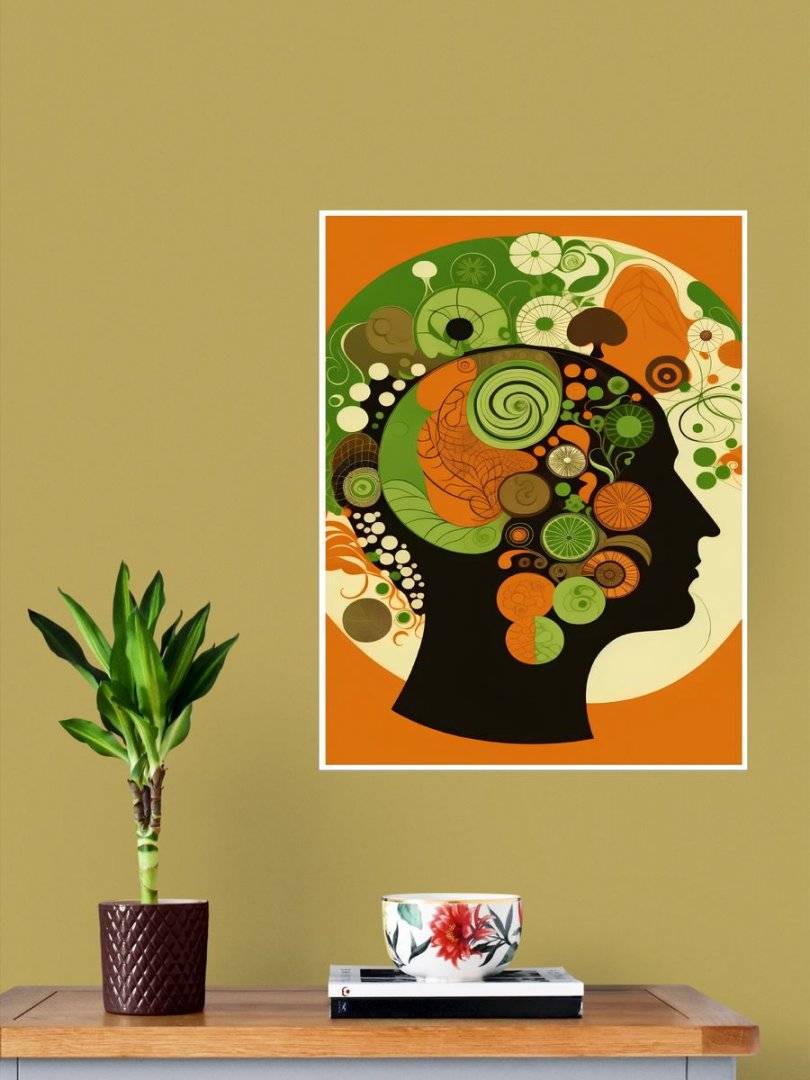 Poster abstract - Profil barbat