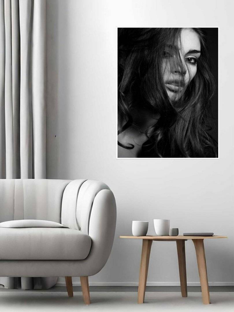 Poster beauty - Model in alb si negru