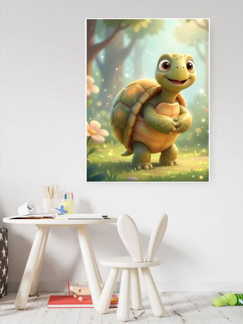 Poster copii-Broscuta simpatica-foto poster decorativ 