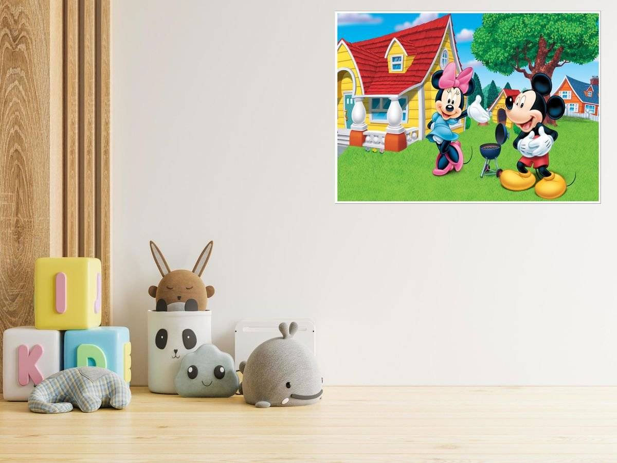 Poster copii-Mickey si Minnie la gratar-foto poster decorativ 