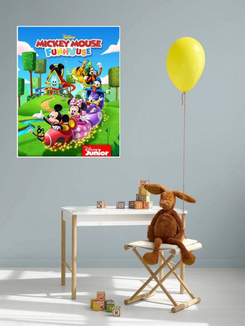  Poster copii-Mickey si Minnie la plimbare-foto poster decorativ