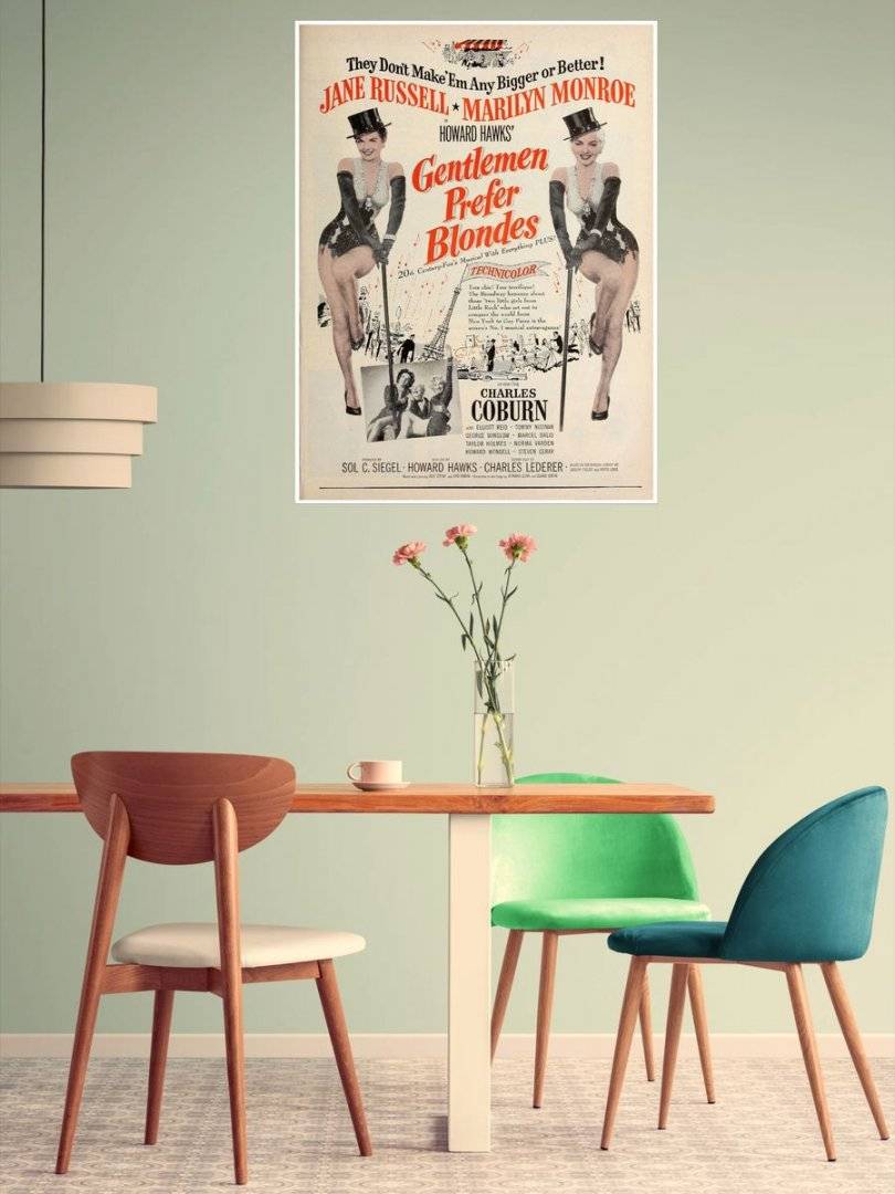Poster film-Domnii prefera blondele-Vintage-foto poster decorativ