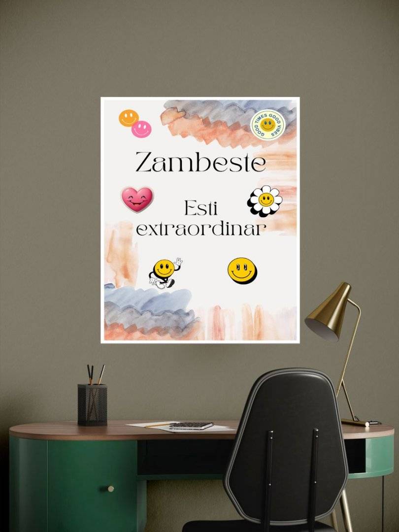 Poster motivational - Despre zambet