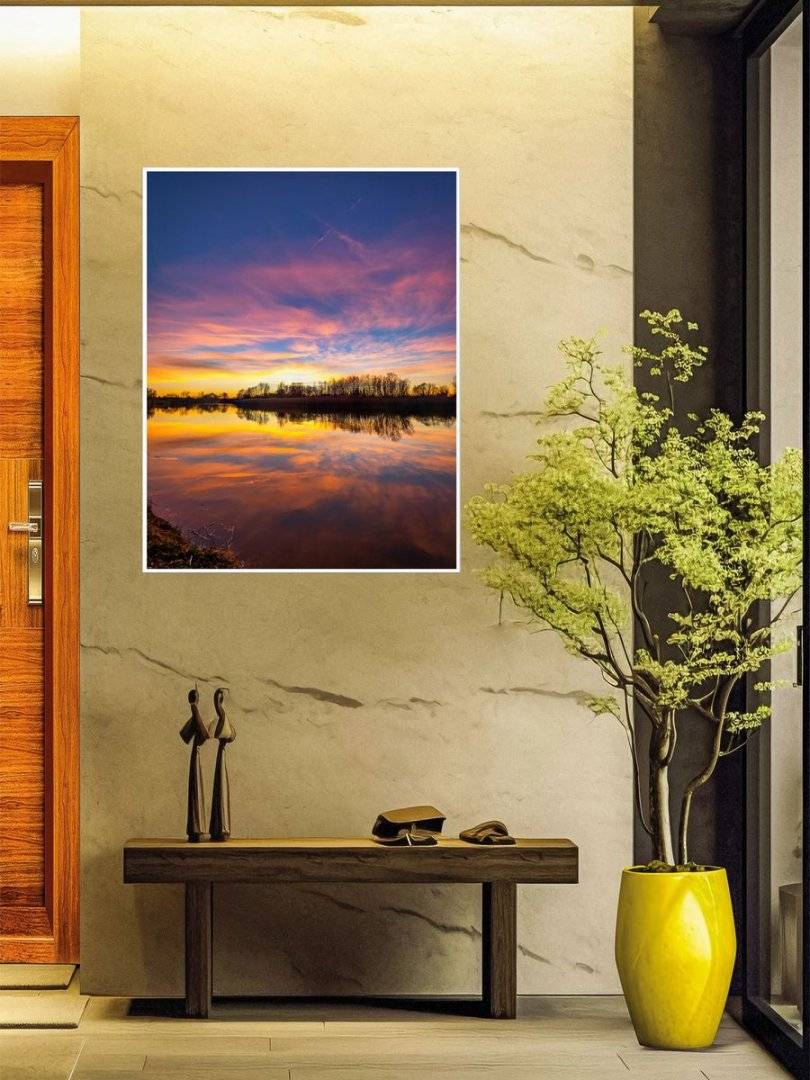 Poster natura -  Asfintit peste lac