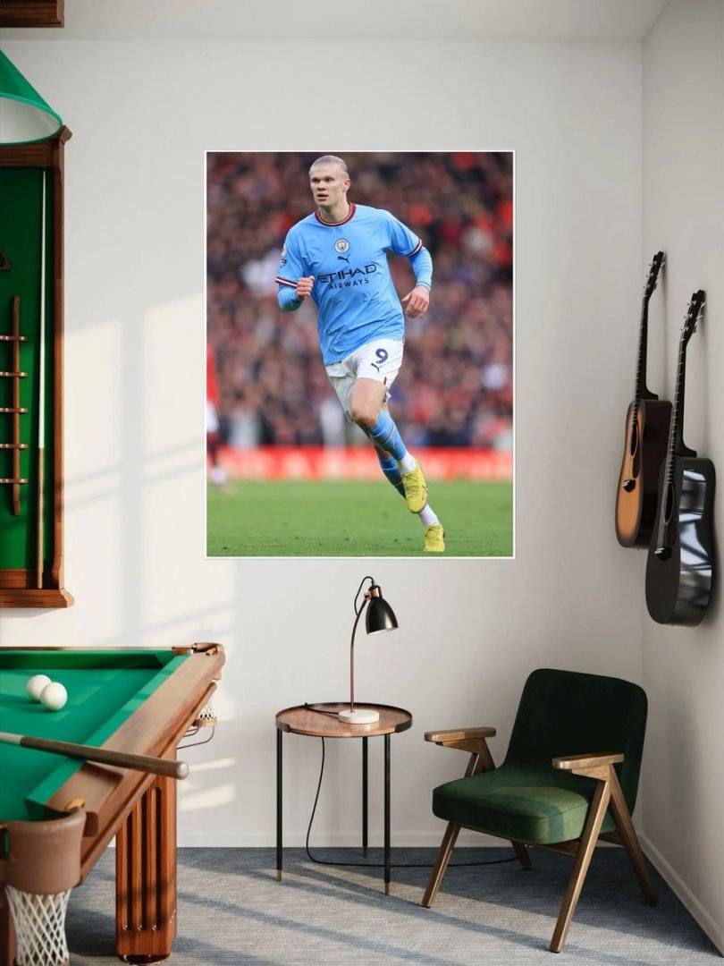 Poster sportiv - Erling Haaland - foto poster decorativ pentru perete