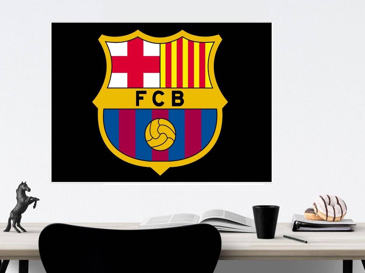 Poster sportiv - F.C. Barcelona emblema - foto poster decorativ pentru perete