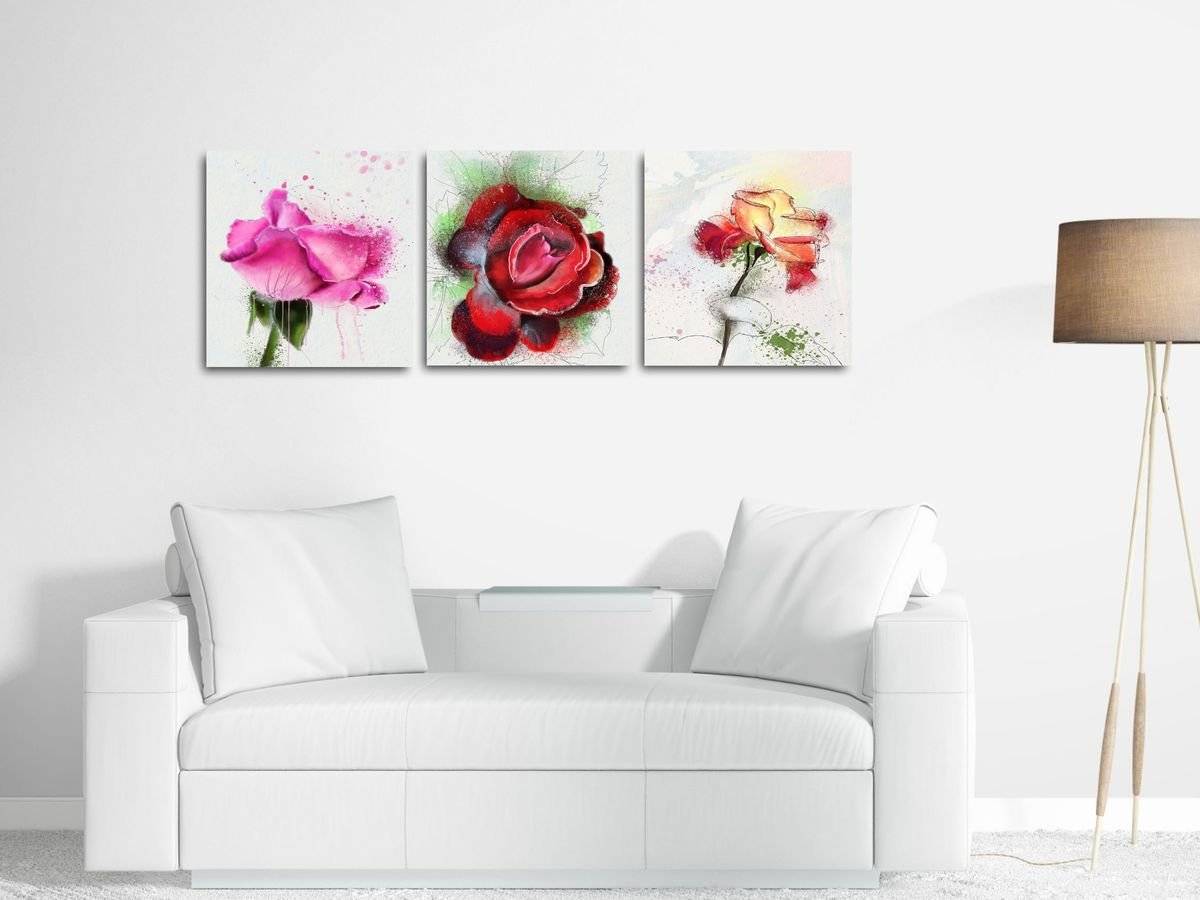 Set tematic tablouri canvas - Delicatetea rozelor