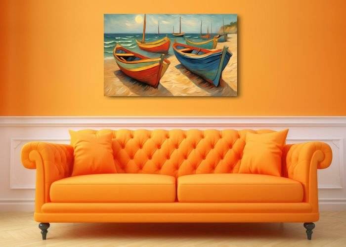 Tablou canvas - Barci la tarm