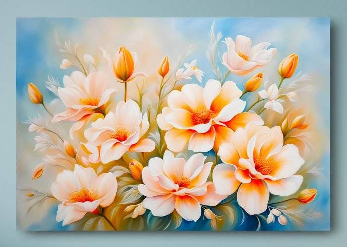 Tablou canvas - Boboci si flori