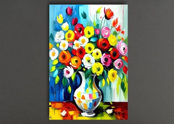 Tablou canvas - Buchet multicolor