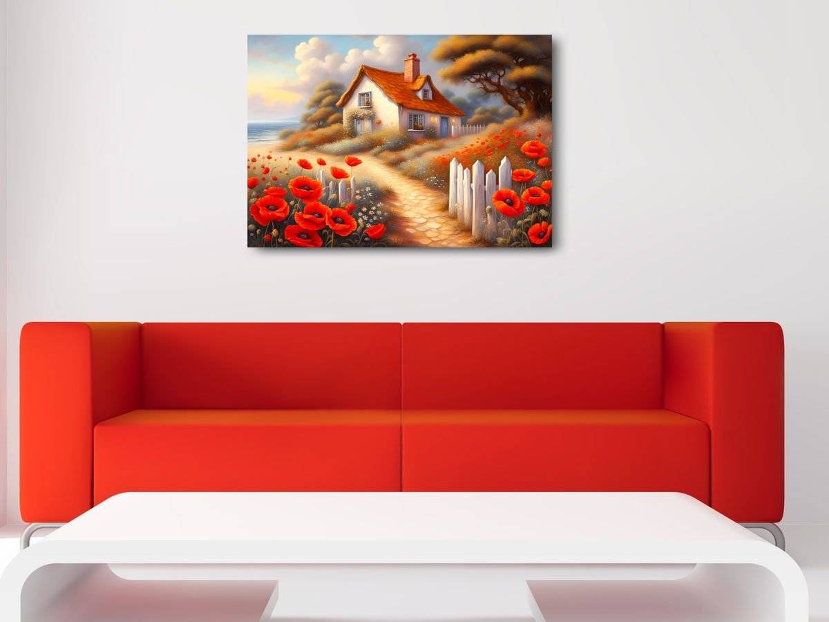 Tablou canvas - Casuta la malul marii