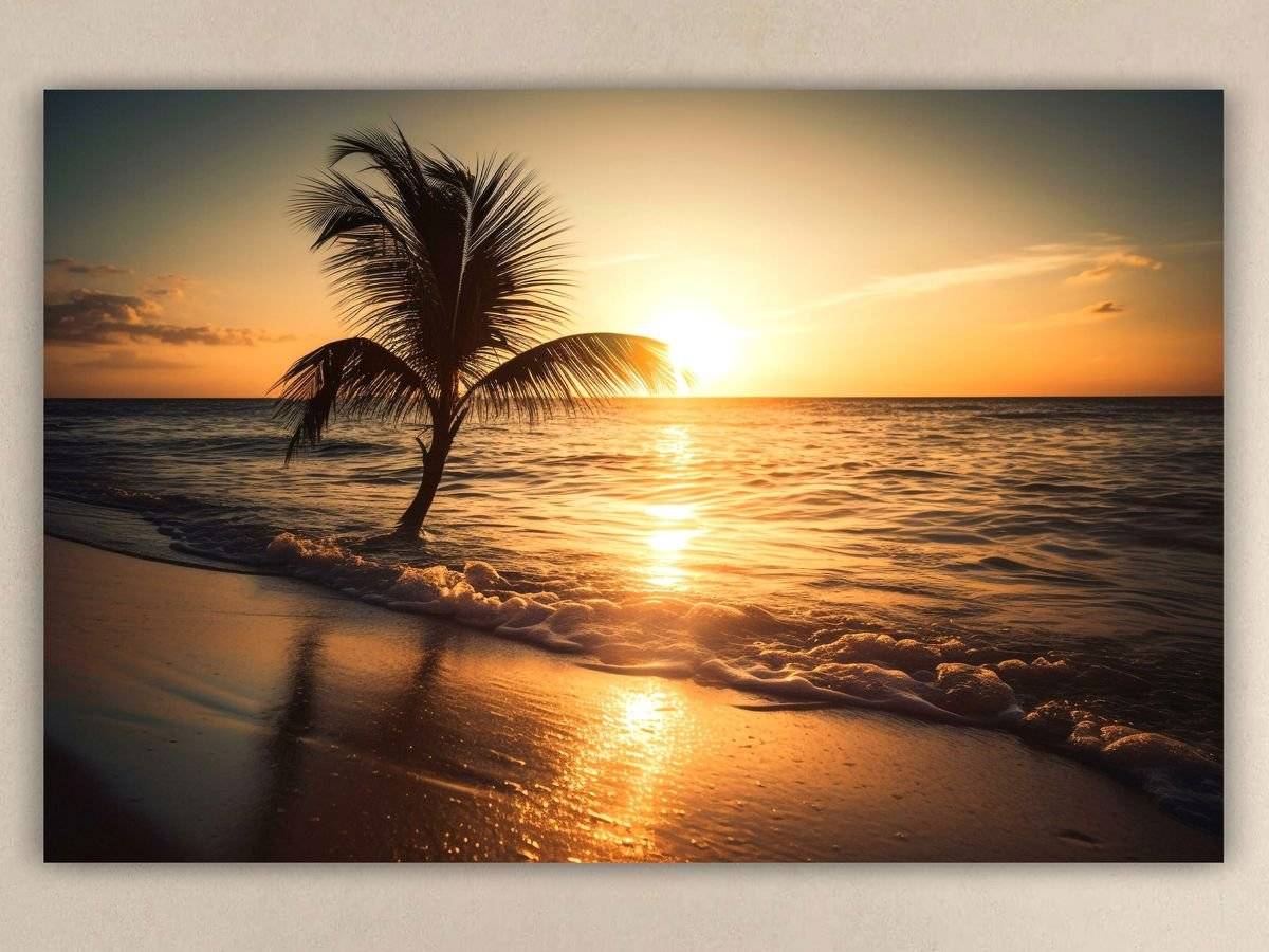 Tablou canvas - Copac singuratic in apus