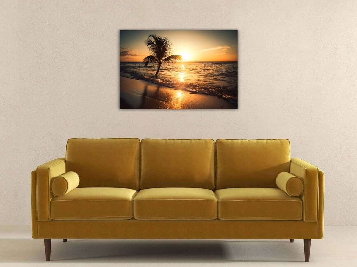 Tablou canvas - Copac singuratic in apus