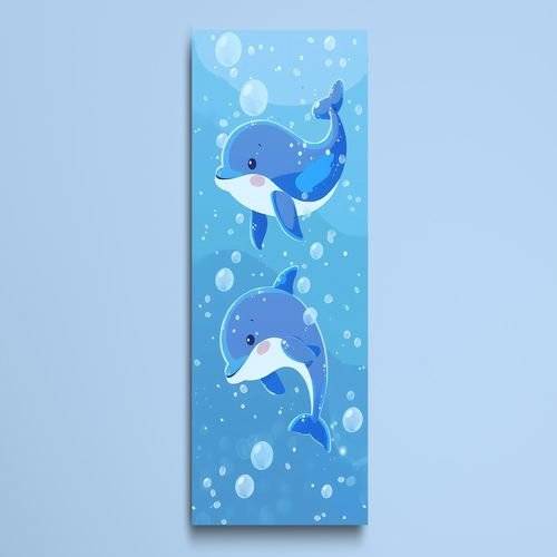 Tablou canvas - Delfini jucausi