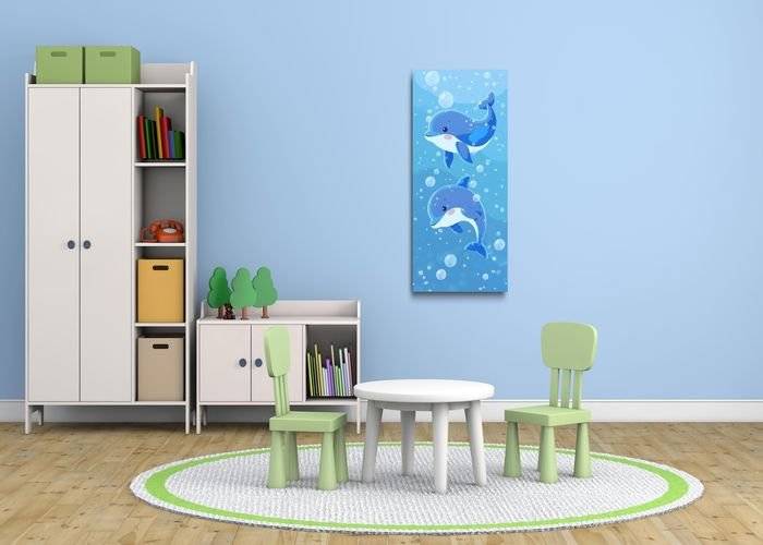 Tablou canvas - Delfini jucausi