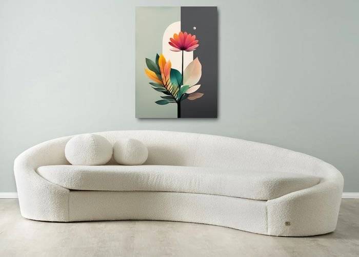 Tablou canvas - Floare pe fundal dual