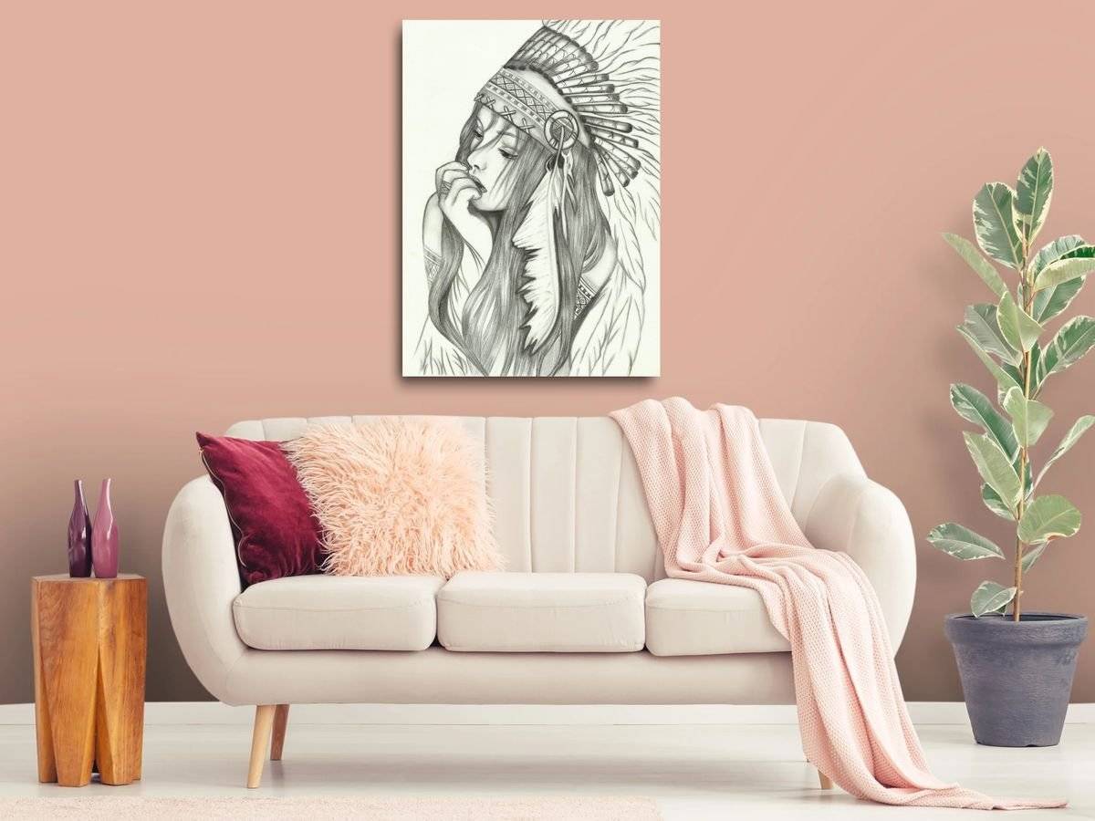 Tablou canvas - Indian beauty - desen