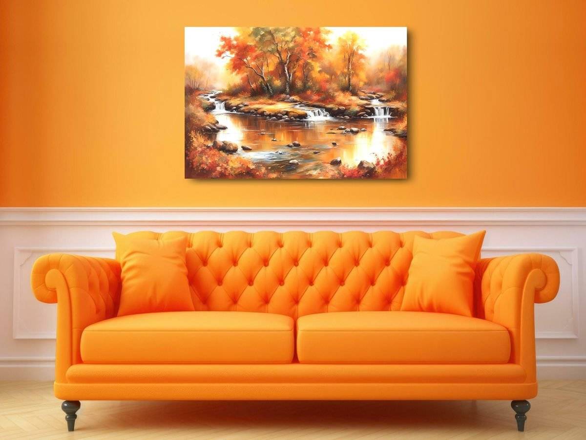 Tablou canvas - La rau