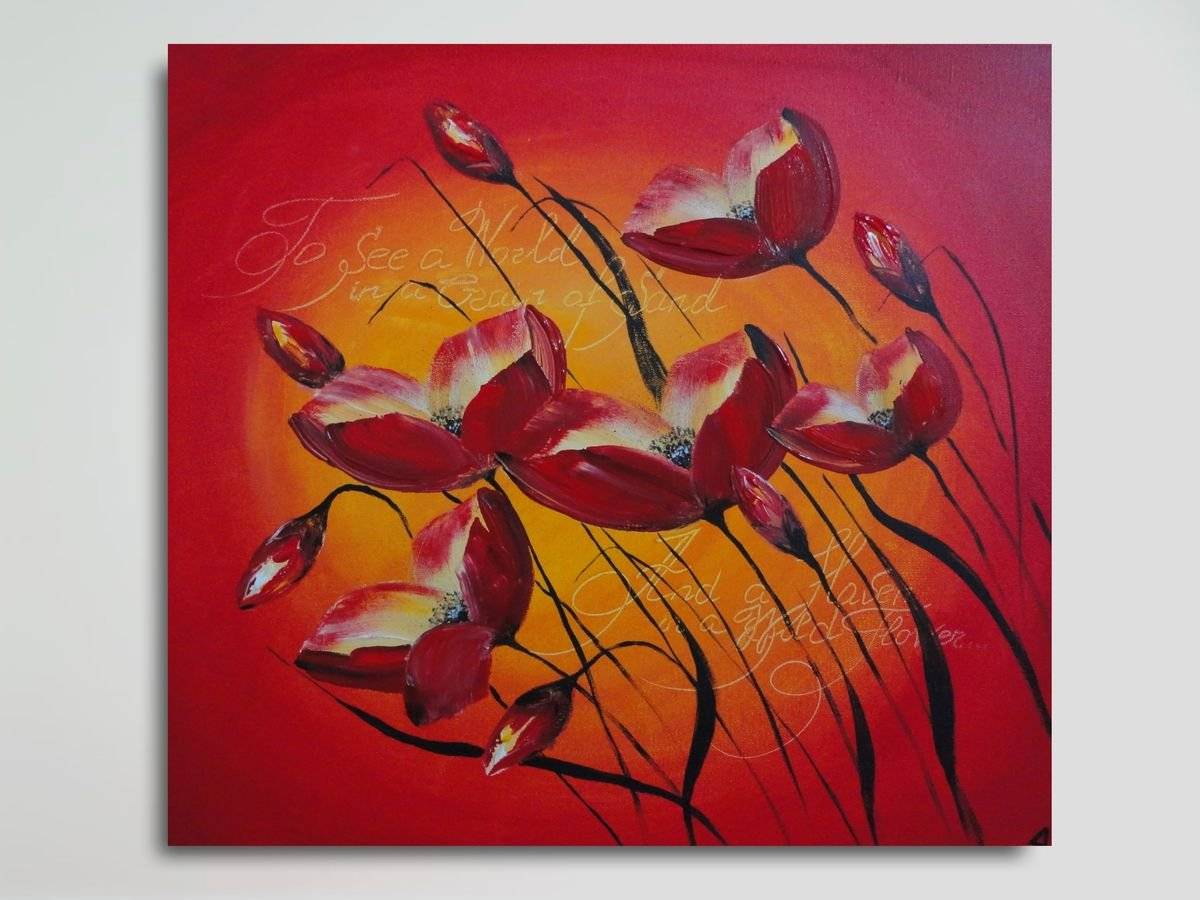 Tablou canvas - Maci in adierea vantului