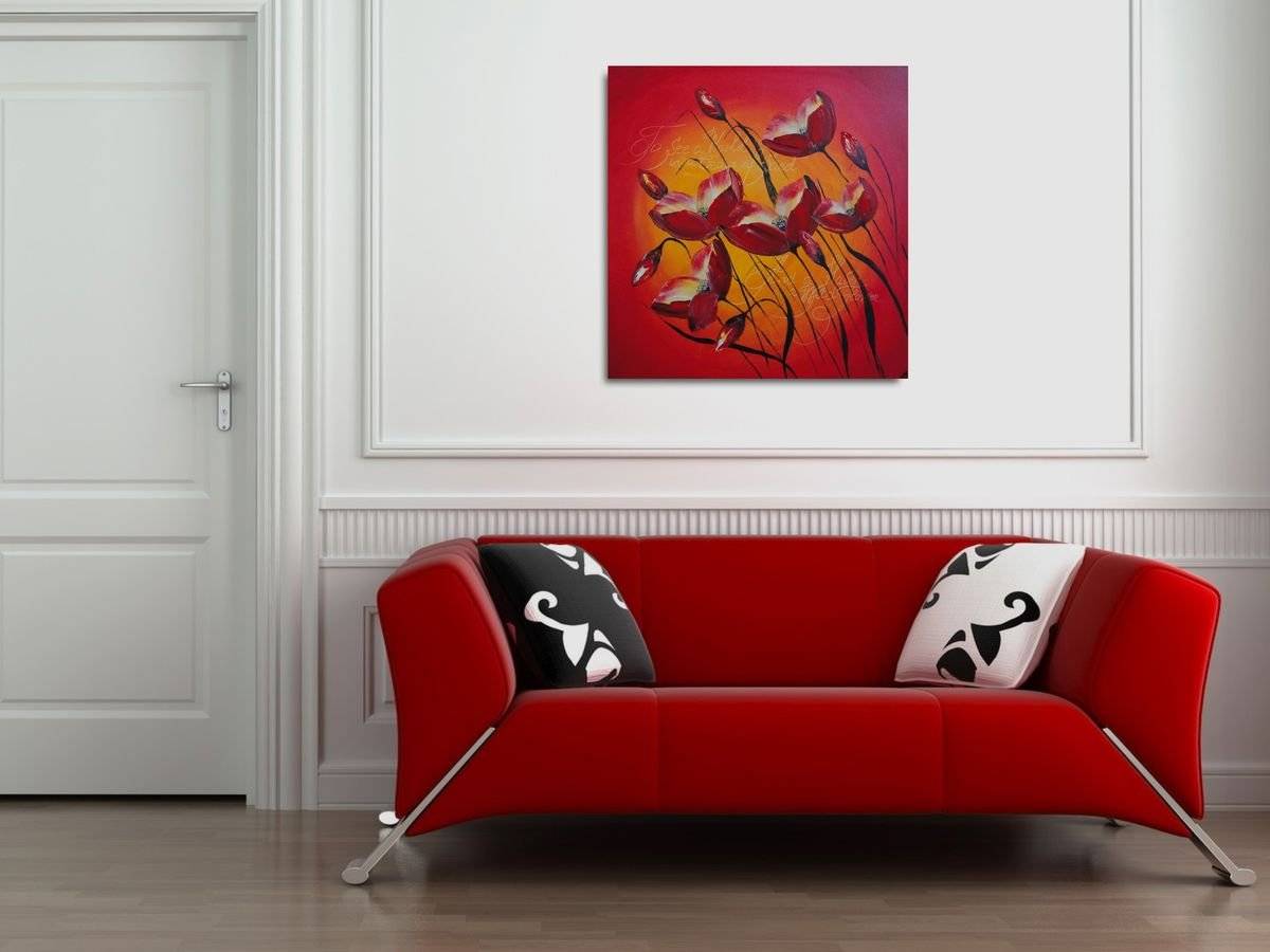 Tablou canvas - Maci in adierea vantului