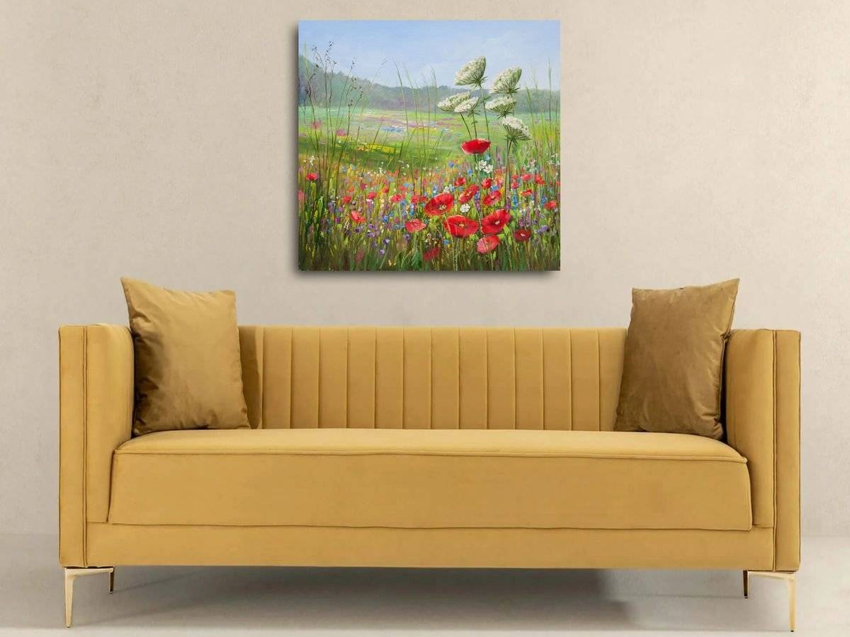 Tablou canvas - Maci si flori de camp