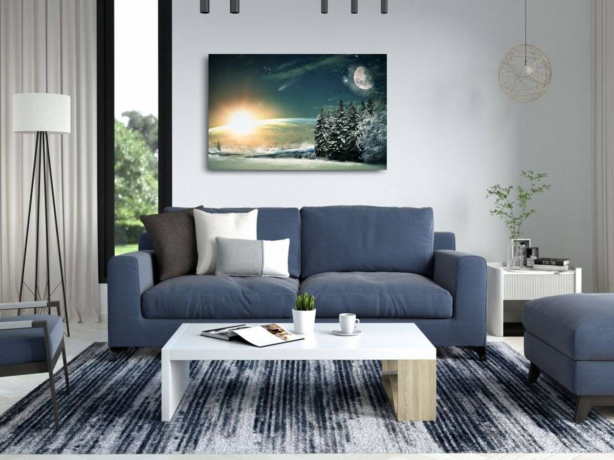 Tablou canvas - Noapte montana iarna