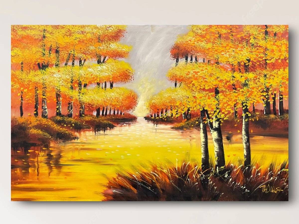 Tablou canvas - Oglindiri aurii