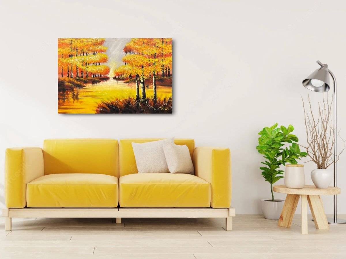 Tablou canvas - Oglindiri aurii