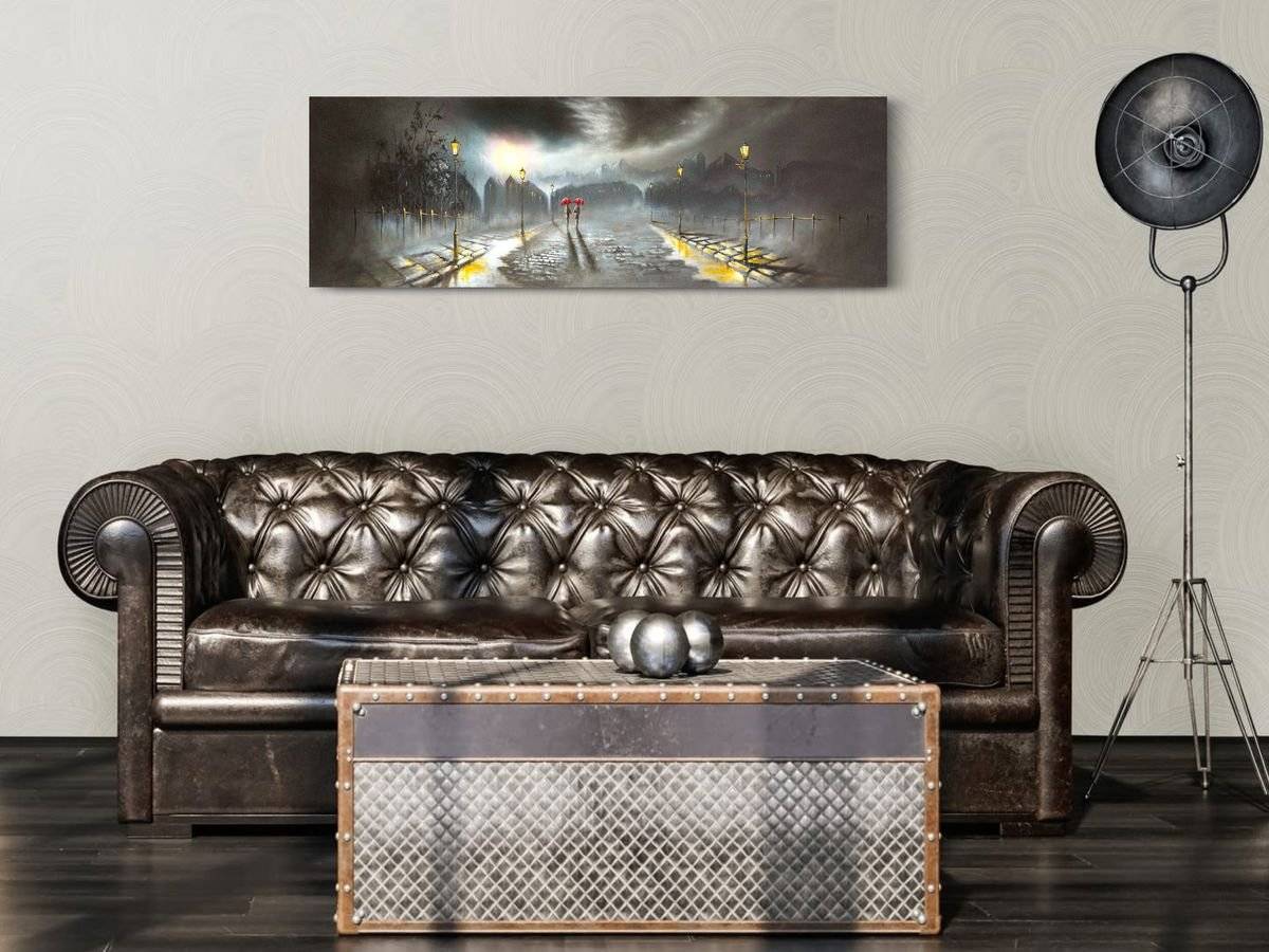 Tablou canvas - Prin ploaie, sub umbrela