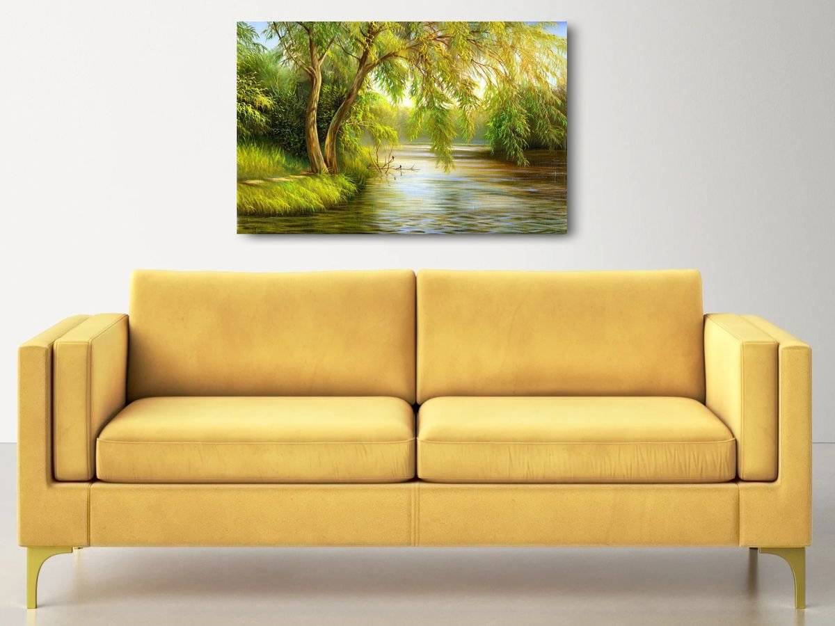 Tablou canvas - Rasarit de vara Tree River 