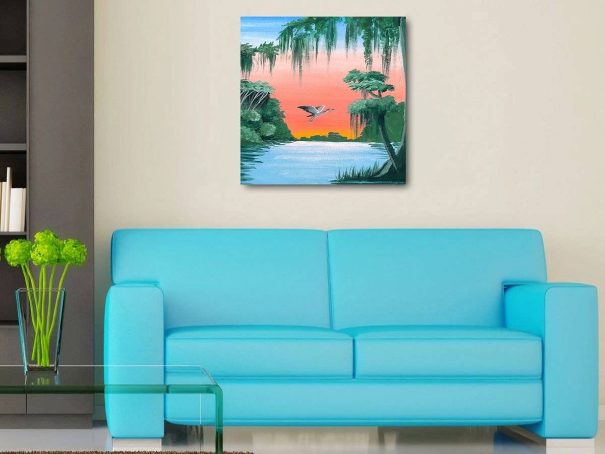 Tablou canvas - Zbor peste laguna albastra