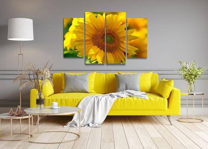 Tablou multicanvas - Floarea soarelui