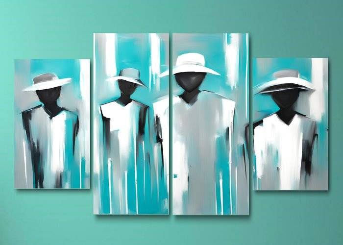 Tablou multicanvas - Siluete exotice