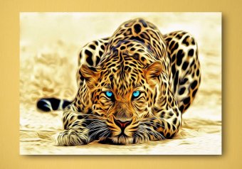 Tablou canvas -  Leopard cu ochi de safir